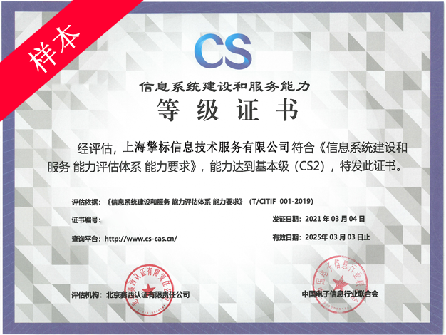 CS信息系统建设和服务能力评估